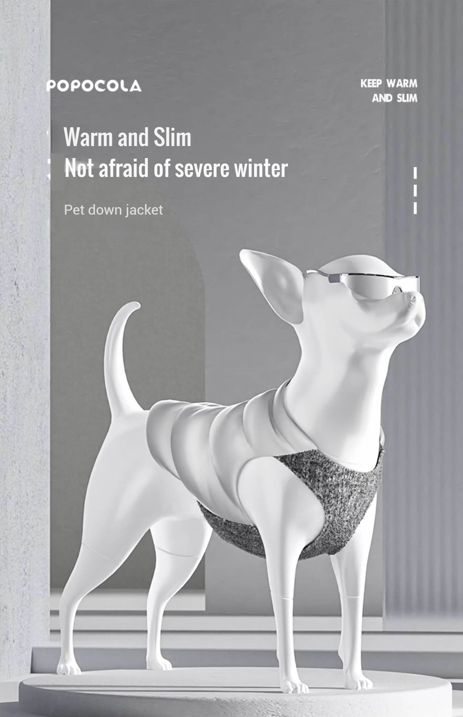 Dog Puffer Jacket Without Sleeves 007