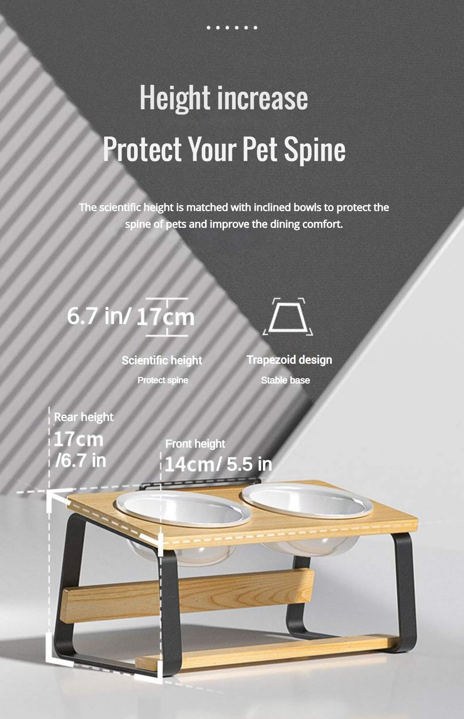 elevated bowl ceramic for dogs or cats 007